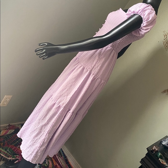Lavender Puff Sleeve Maxi Dress - Picture 6 of 11